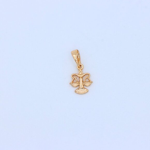 "Libra Zodiac Scales Rose Gold Pendant Stylish Charm, XPPT1468 - Picture 9 of 13